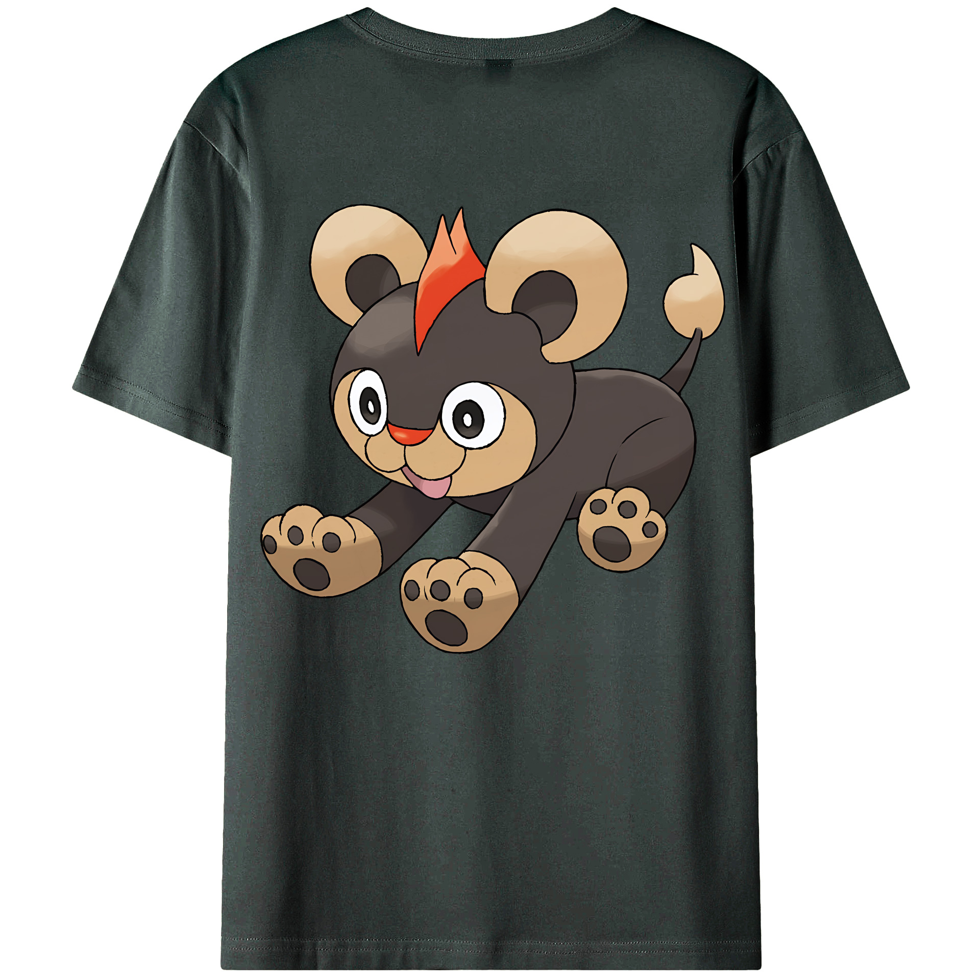 （画像用） ポケットモンスター Pokémon 綿100％ メンズ半袖Tシャツ（バックプリント） 通気性